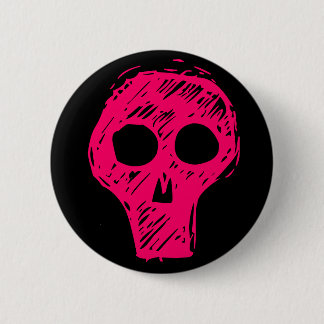 Pink Skull Button