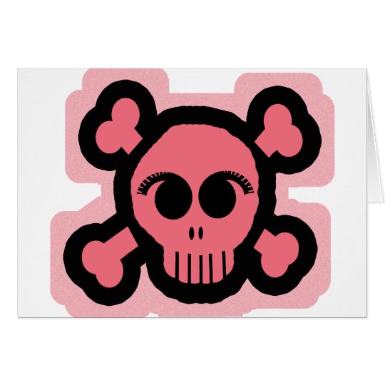 Pink Skull Card