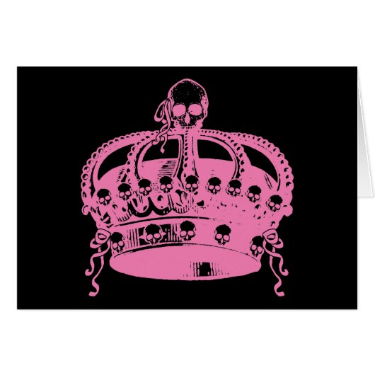 Pink Skull Crown Cards (Front Horizontal)