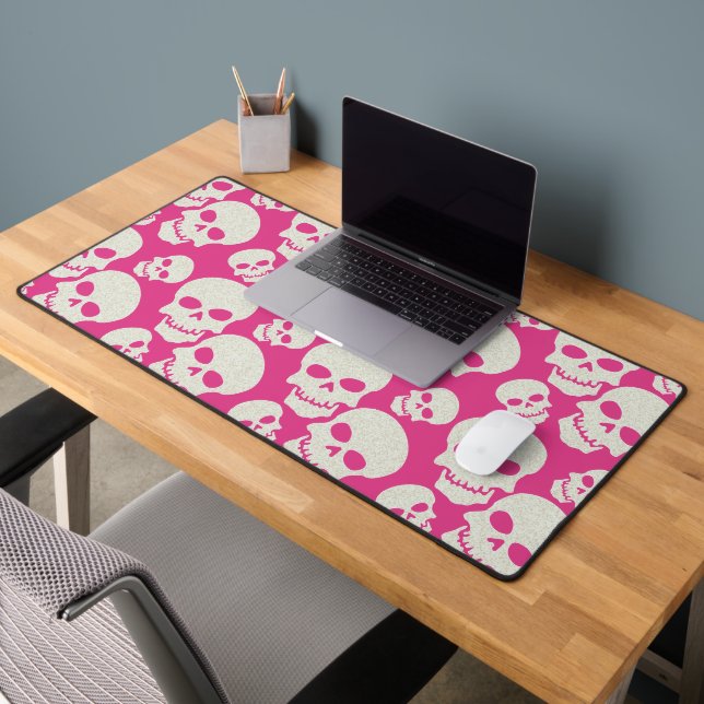 Pink Skull  Desk Mat (Office 2)