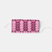 Pink Skull Emo Girl Adult Cloth Face Mask (Front, Folded)