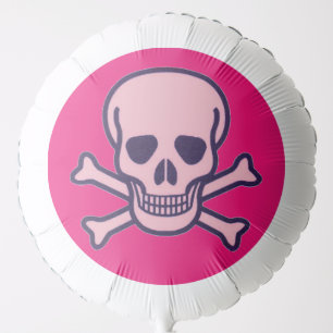 Pink Skull fuchsia helium balloon