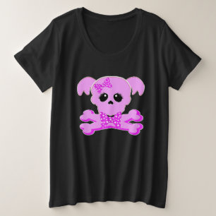 Pink Skull girl Plus Size T-Shirt
