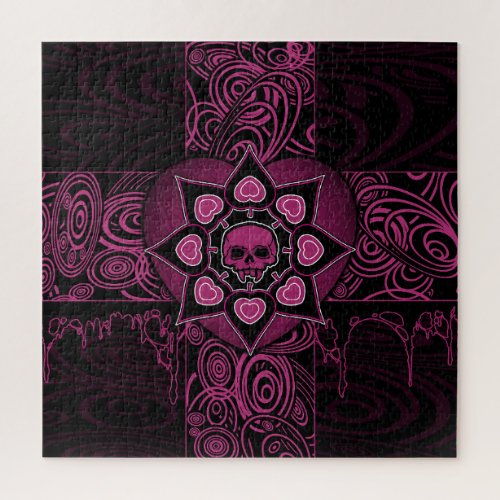 Pink Skull Jigsaw Puzzle