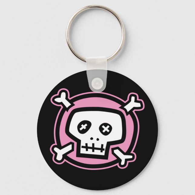 Pink Skull keychain (Front)