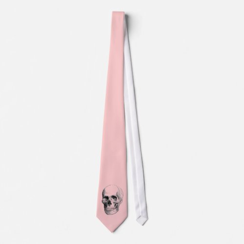 Pink Skull Neck Tie