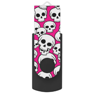 Pink Skull Pattern Flash Drive