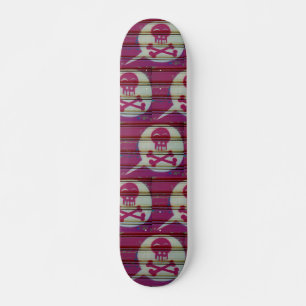 Pink skull skateboard