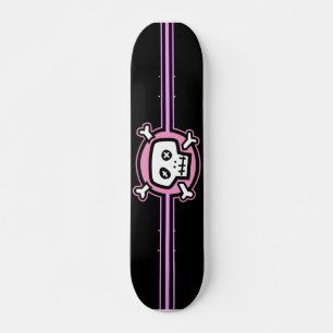 Pink Skull Skateboard Deck