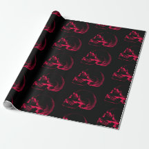 Pink Skull Sketch Pattern