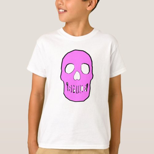 Pink Skull Smile T_Shirt