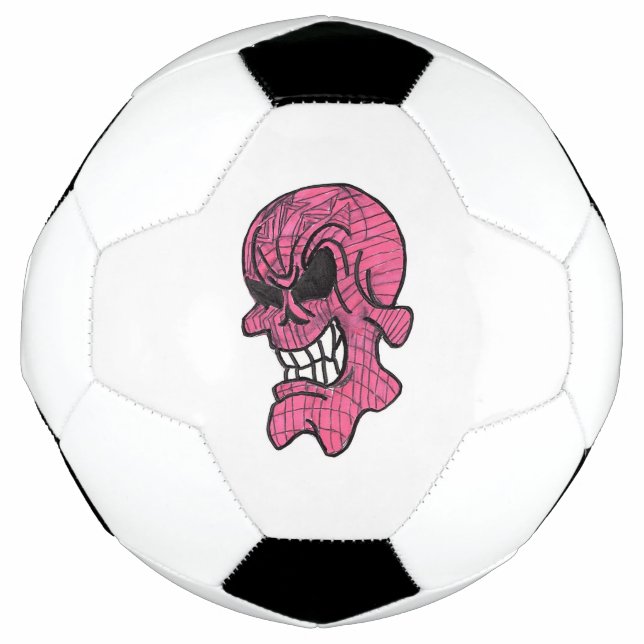 Pink Skull Soccer Ball (Front)