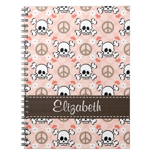 Pink Skull Spiral Notebook Journal
