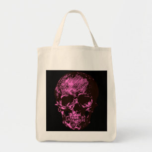 Pink Skull Tote Bag