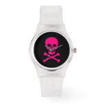 Pink Skull Watch at Zazzle