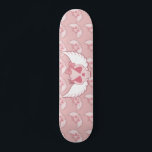 Pink Skull With Wings Skateboard Deck<br><div class="desc">Pink Skull With Wings artwork by Kathy Gladden-Adalian</div>