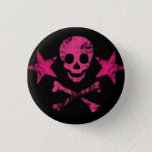 Pink-skulls2 Pinback Button at Zazzle