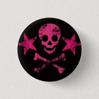 pink-skulls2 pinback button