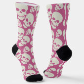Pink Skulls Socks (Angled)