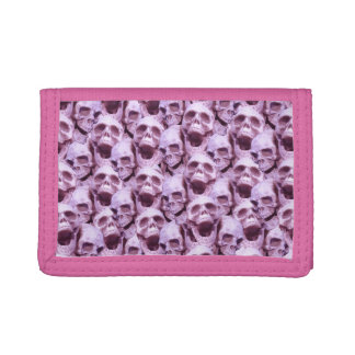 Pink Skulls Tri-fold Wallet