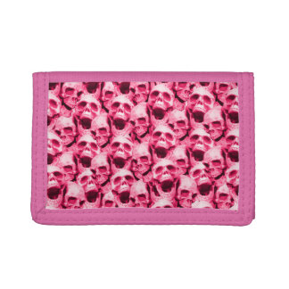 Pink Skulls Trifold Wallet