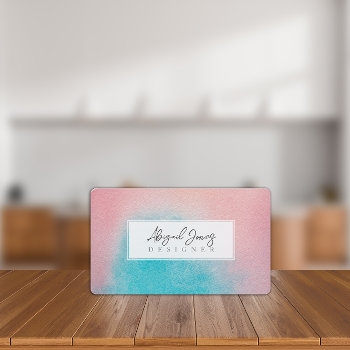 Pink Sky Artist Watercolor Sky Beautiful Profile Appointment Card by Pip_Gerard at Zazzle