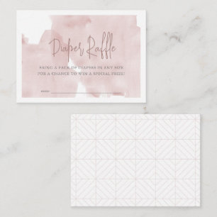 Pink Sky Baby Shower Diaper Raffle Ticket Enclosure Card