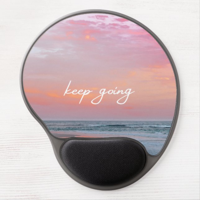 Pink Sky “Keep Going” Inspirational Mouse Pad  (Front)