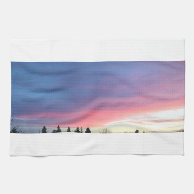 Pink sky kitchen towel (Horizontal)