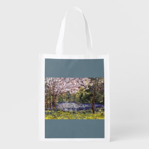 Pink Sky Lake View Reusable Grocery Bag