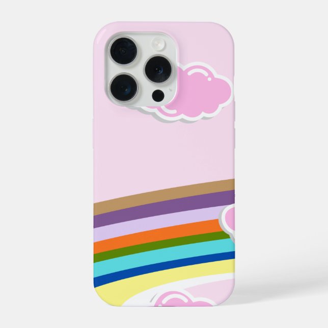 pink sky rainbow  iPhone case (Back)