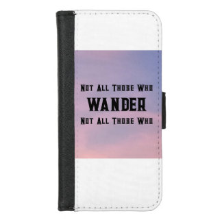 Pink Sky Wallet Case with Travel Quote