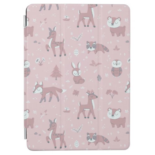 Pink Sleepy Little Woodland Critters iPad Air Cover