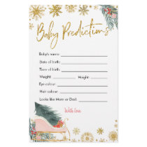 Pink Sleigh Christmas Baby Shower Baby Prediction