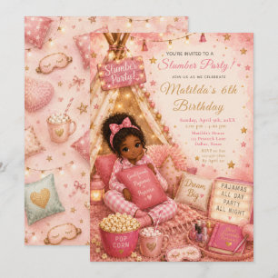 Pink Slumber Party Celebration Invitation