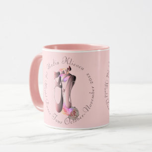 Pink Smaller Ballerina Toe Shoe Dance Troupe Mug