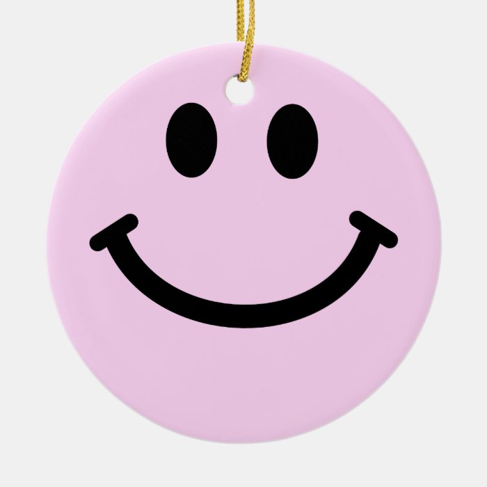 Pink Smiley Face Ornament Decoration