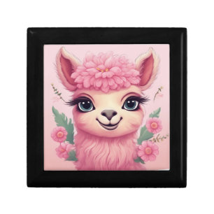 Pink Smiling Baby Lama Gift Box