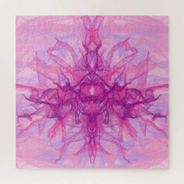 PINK SMOKE - Modern and abstract Fractal Art - Jigsaw Puzzle (Vertical)