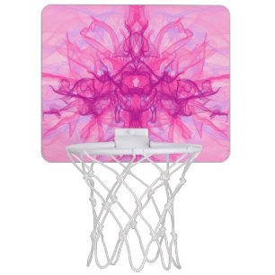 PINK SMOKE - Modern and abstract Fractal Art - Mini Basketball Hoop