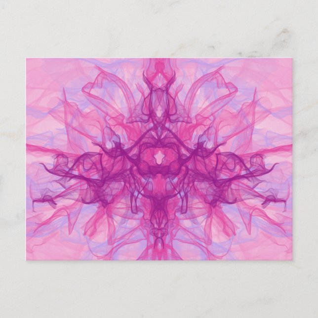 PINK SMOKE - Modern and abstract Fractal Art - Postcard (Front)