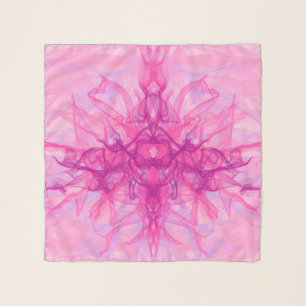 PINK SMOKE - Modern and abstract Fractal Art - Scarf