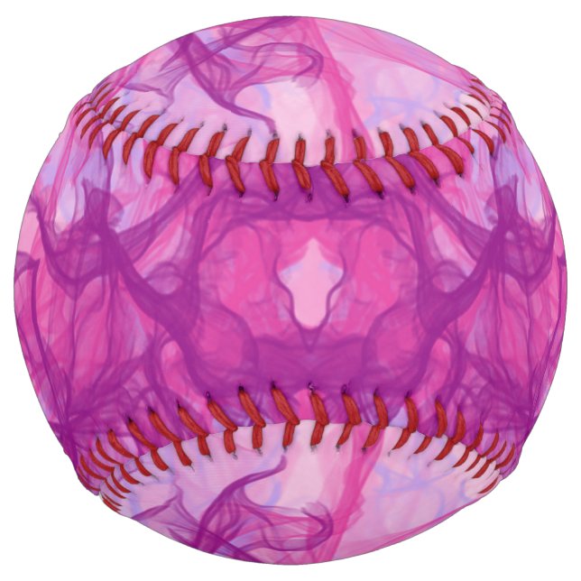 PINK SMOKE - Modern and abstract Fractal Art - Softball (Front)