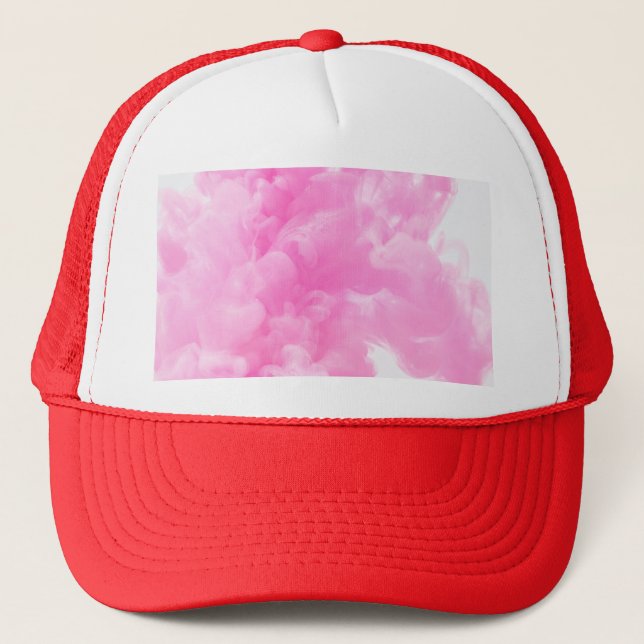pink smoke trucker hat (Front)