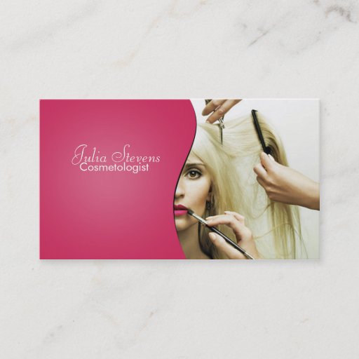 Customizable Cosmetologist business card