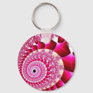 pink snail keychain