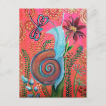 pink snail painting