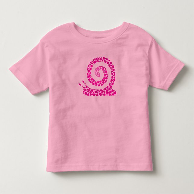 Pink Snail Toddler T-shirt (Front)