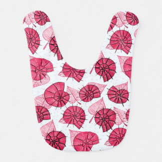 Pink Snails Pattern Girly Baby Bib
