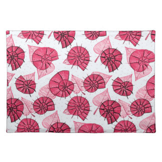 Pink Snails Pattern Girly Zoology Cloth Placemat